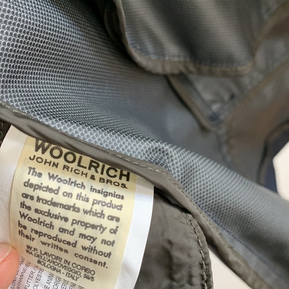 Woolrich Navy Short Trench Raincoat - Picture 10 of 14